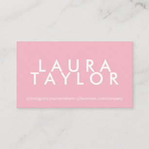 Elegant  Professional Pink Business Card
