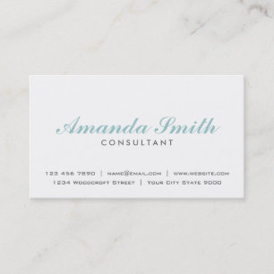 Elegant Professional Plain White Makeup Artist Business Card