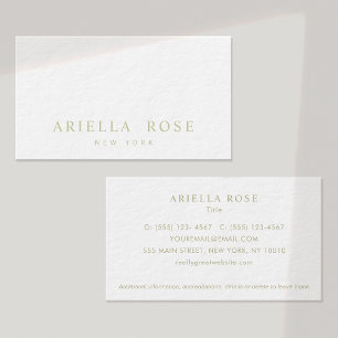 Elegant Professional Premium White Business Card