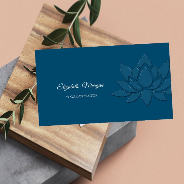 Elegant Professional Psychologist,Therapist,Lotus  Business Card (Creator Uploaded)
