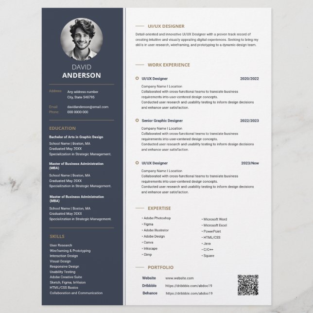 Elegant Professional Resume Template (Front)