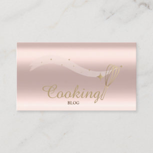 Elegant Professional,Rose Gold,Whisk,Cooking Business Card