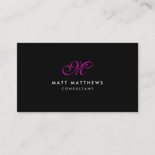 Elegant Professional Script Monogram Business Card