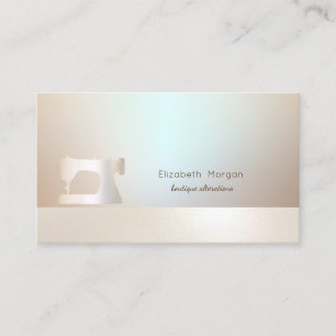 Elegant Professional Simple Gold Sewing Machine Business Card