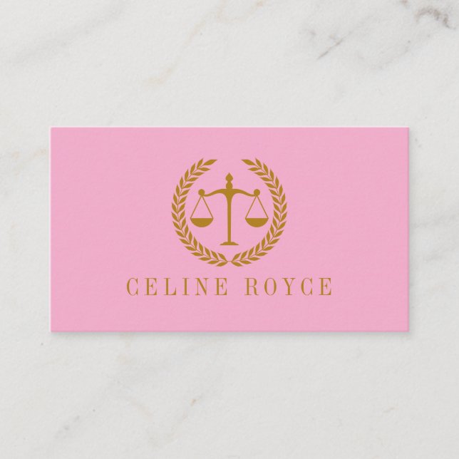 Elegant Professional Simple Minimalist Lawyer Business Card (Front)