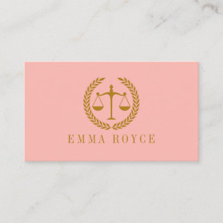 Elegant Professional Simple Minimalist Lawyer  Business Card