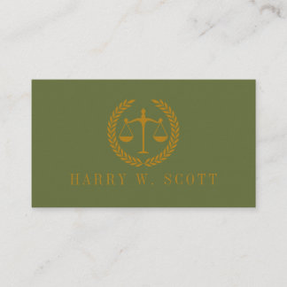 Elegant Professional Simple Minimalist Lawyer Business Card