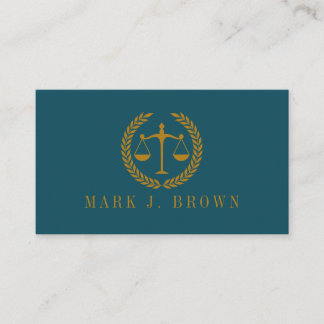 Elegant Professional Simple Minimalist Lawyer  Business Card