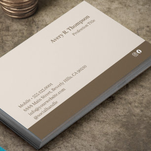 Elegant Professional Simple Minimalist Modern  Business Card