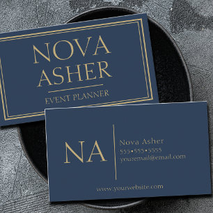 Elegant Professional Simple Minimalist Monogram  Business Card