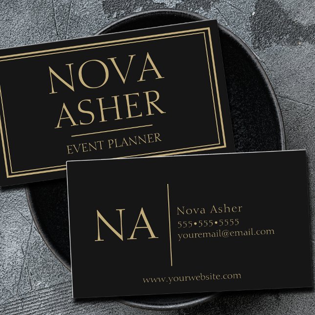 Elegant Professional Simple Minimalist Monogram  Business Card (Creator Uploaded)