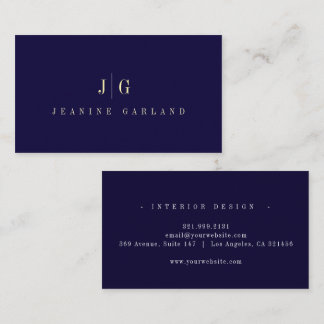 Elegant Professional Simple Monogram Minimalist Bu Business Card