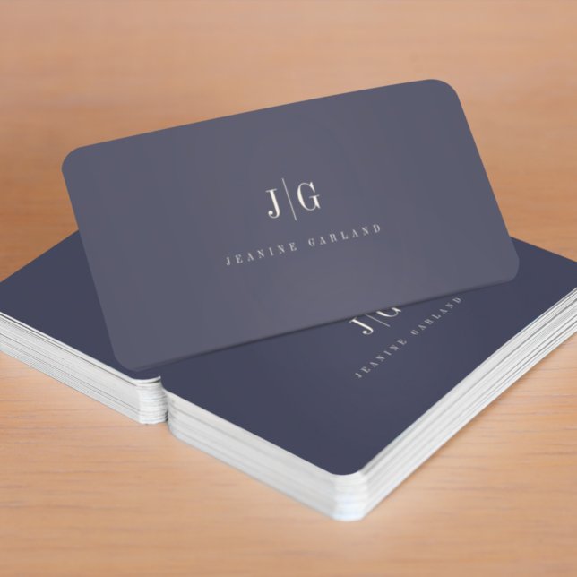 Elegant Professional Simple Monogram Minimalist Business Card (Creator Uploaded)