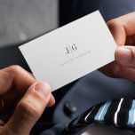 Elegant Professional Simple Monogram Minimalist Business Card<br><div class="desc">Modern elegant business card with your monogram on the front in an upscale typography layout. Professional and simple customisation.</div>