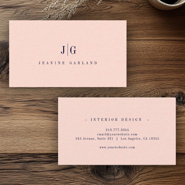 Elegant Professional Simple Monogram Minimalist Business Card (Creator Uploaded)