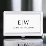 Elegant Professional Simple Monogram Minimalist Business Card Holder<br><div class="desc">Introducing our Elegant Professional Simple Monogram Minimalist Collection: Elevate your style with timeless sophistication and understated elegance. Crafted with meticulous attention to detail, this collection features minimalist designs adorned with your personalised monogram. Each piece exudes professionalism and refinement, perfect for making a lasting impression in any setting. From sleek stationery...</div>