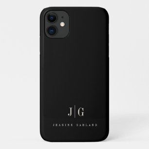 Elegant Professional Simple Monogram Minimalist iPhone 11 Case