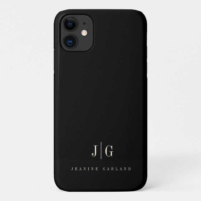 Elegant Professional Simple Monogram Minimalist Case-Mate iPhone Case (Back)