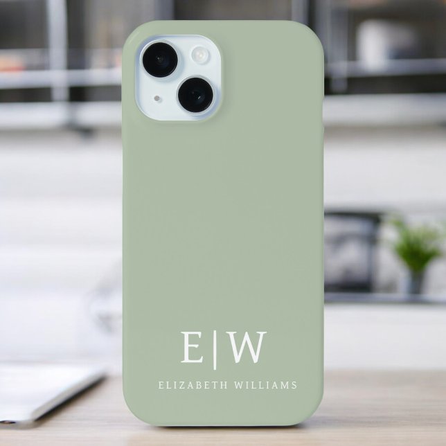 Elegant Professional Simple Monogram Minimalist Case-Mate iPhone Case (Creator Uploaded)