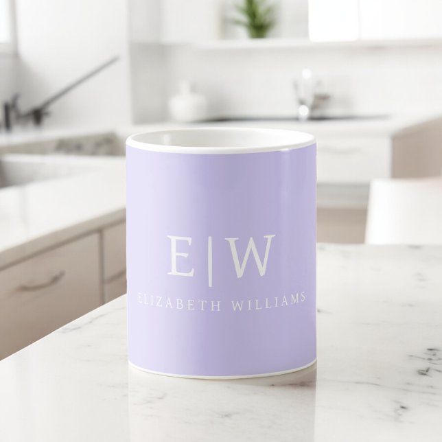 Elegant Professional Simple Monogram Minimalist Coffee Mug (Creator Uploaded)