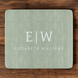 Elegant Professional Simple Monogram Minimalist Cutting Board