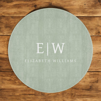 Elegant Professional Simple Monogram Minimalist Cutting Board
