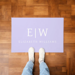 Elegant Professional Simple Monogram Minimalist Doormat