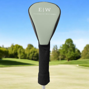 Elegant Professional Simple Monogram Minimalist Golf Head Cover