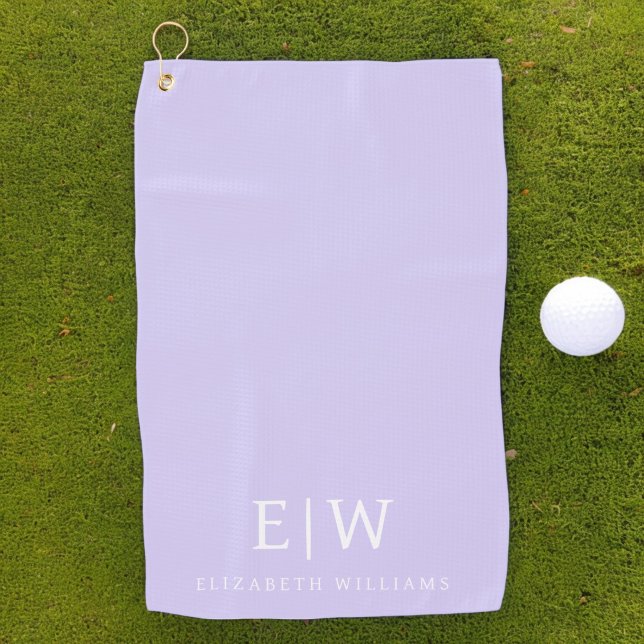 Elegant Professional Simple Monogram Minimalist Golf Towel (Creator Uploaded)