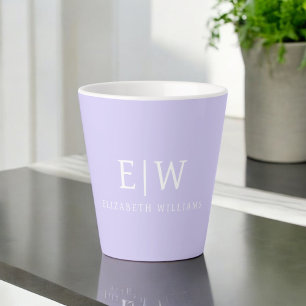 Elegant Professional Simple Monogram Minimalist Latte Mug