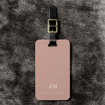 Elegant Professional Simple Monogram Minimalist Luggage Tag<br><div class="desc">Modern elegant luggage tag with your monogram in an upscale typography layout. Professional and simple customisation.</div>