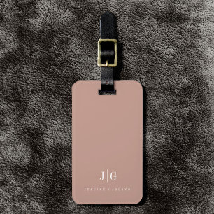 Elegant Professional Simple Monogram Minimalist Luggage Tag