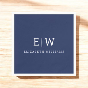 Elegant Professional Simple Monogram Minimalist Napkin