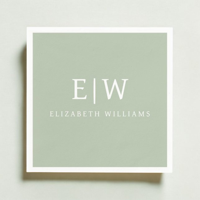 Elegant Professional Simple Monogram Minimalist Napkin (Creator Uploaded)