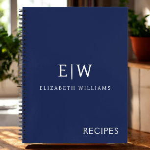 Elegant Professional Simple Monogram Minimalist Notebook