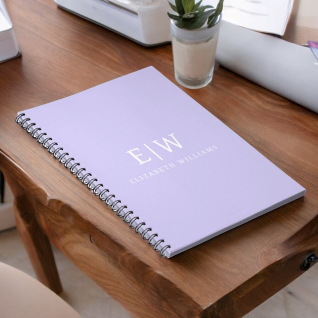 Elegant Professional Simple Monogram Minimalist Notebook (Creator Uploaded)