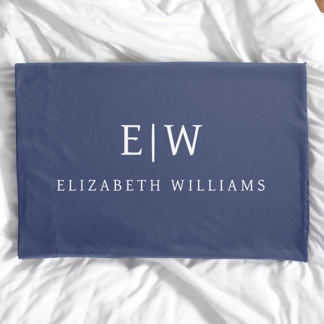 Elegant Professional Simple Monogram Minimalist Pillowcase (Creator Uploaded)