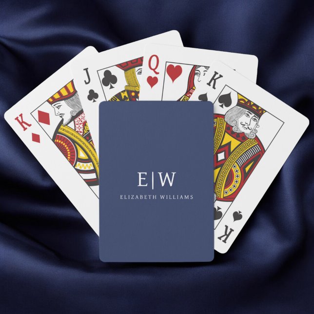 Elegant Professional Simple Monogram Minimalist Playing Cards (Creator Uploaded)