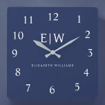 Elegant Professional Simple Monogram Minimalist Square Wall Clock<br><div class="desc">Introducing our Elegant Professional Simple Monogram Minimalist Collection: Elevate your style with timeless sophistication and understated elegance. Crafted with meticulous attention to detail, this collection features minimalist designs adorned with your personalised monogram. Each piece exudes professionalism and refinement, perfect for making a lasting impression in any setting. From sleek stationery...</div>