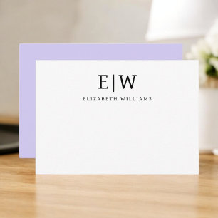 Elegant Professional Simple Monogram Minimalist Thank You Card