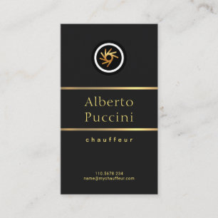 Elegant Professional Simple Stylish  Chauffeur Business Card