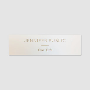 Elegant Professional Staff Employee Template Name Tag