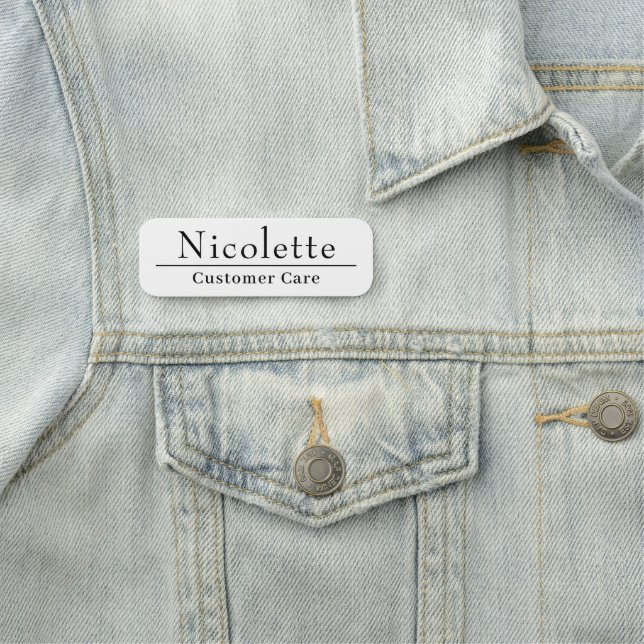 Elegant Professional Stylish Minimalist Name Tag (In Situ)