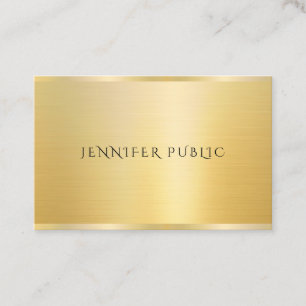 Elegant Professional Template Modern Faux Gold Business Card