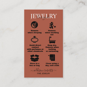 Elegant Professional Terracotta Boho Jewellery Car Business Card
