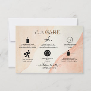 Elegant Professional Terracotta Candle Care  Thank Thank You Card