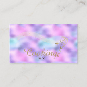 Elegant Professional,Whisk,Cooking Holographic Business Card