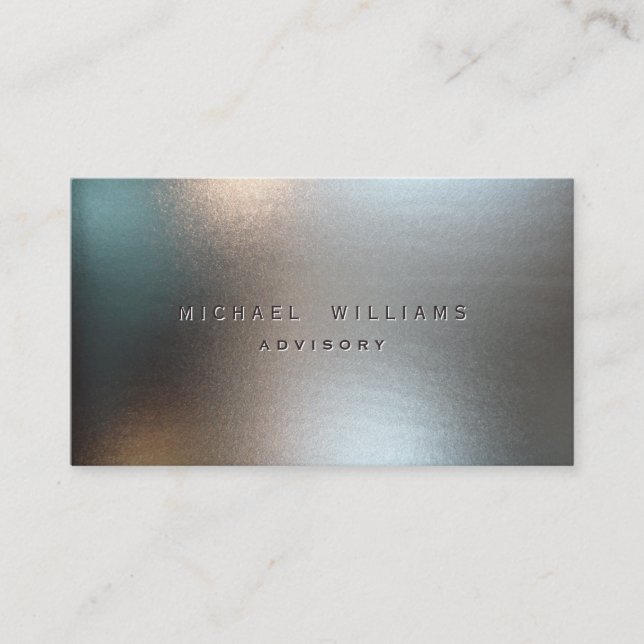ELEGANT PROFESSIONAL WHITE SIMPLE PEARL BUSINESS CARD (Front)