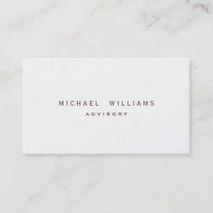 ELEGANT PROFESSIONAL WHITE SIMPLE PEARL BUSINESS CARD