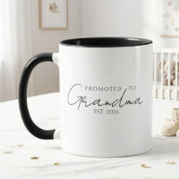 Elegant Promoted To Grandma EST Year Script